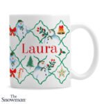 Personalised The Snowman Christmas Wishes Patterned Ceramic Mug - Image 5