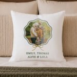 Personalised Scallop Bow Design Photo Upload Filled Cushion - Image 4