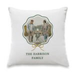 Personalised Scallop Bow Design Photo Upload Filled Cushion - Image 5