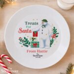 Personalised The Snowman Christmas Wishes 'Treats For Santa' Plastic Plate - Image 3