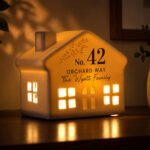 Personalised House Number Design Ceramic LED Light-up House Ornament - Image 2