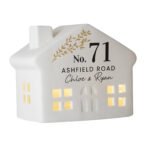 Personalised House Number Design Ceramic LED Light-up House Ornament - Image 5