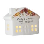 Personalised Floral Autumnal Design Ceramic LED Light-up House Ornament - Image 5