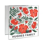Personalised Poinsettia Design Mirrored Glass Tea Light Candle Holder - Image 4