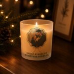 Personalised Scallop Bow Design Photo Upload Scented Frosted Glass Jar Candle - Image 2