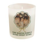 Personalised Scallop Bow Design Photo Upload Scented Frosted Glass Jar Candle - Image 4