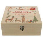 Personalised Santa & Reindeer Design Large Wooden Christmas Eve Box - Image 5