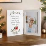 Personalised Robin Motif Wooden Hinged 4x6 Portrait Photo Frame - Image 2
