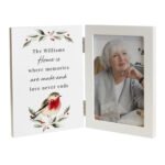Personalised Robin Motif Wooden Hinged 4x6 Portrait Photo Frame - Image 4