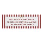 Personalised Candy Cane Stripes Design Christmas Wooden Mantel Block - Image 4