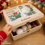 Personalised The Snowman Christmas Wishes Large Wooden Keepsake Box - Image 2