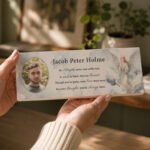 Personalised Memorial Angel Photo Upload Wooden Mantel Block - Image 2