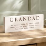 Personalised Grandad Wooden Mantel Decoration