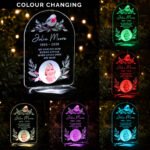 Personalised Photo Upload Christmas / Memorial Robin Design Outdoor LED Colour Changing Solar Light - Image 2
