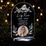 Personalised Photo Upload Christmas / Memorial Robin Design Outdoor LED Colour Changing Solar Light - Image 7