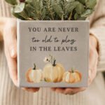 Personalised Any Message Colour Pumpkins Design Concrete Plant Pot - Image 2