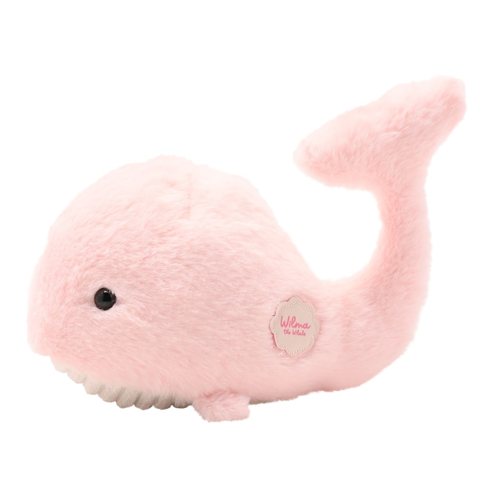 SOF135_T01.jpg Softies Wilma The Pink Whale Plush Toy (28cm) - Image 1