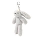 Softies Theo The Grey Plush Bunny Keyring - Image 2