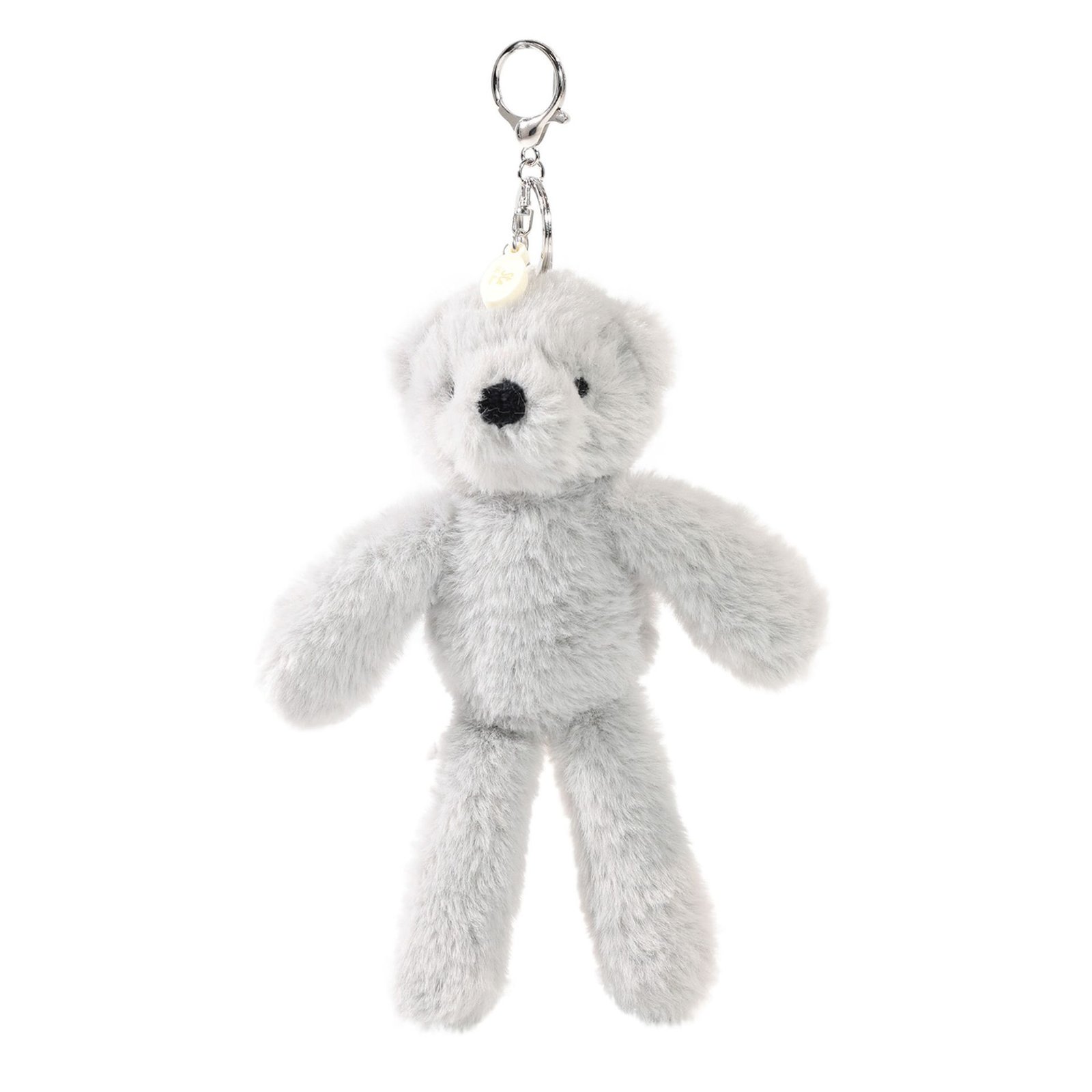 SOF147_T01.jpg Softies Ste The Light Grey Plush Teddy Bear Keyring - Image 1