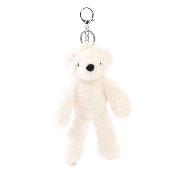 Softies Lola The Cream Plush Teddy Bear Keyring