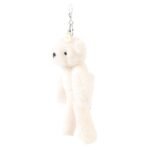 Softies Lola The Cream Plush Teddy Bear Keyring - Image 3