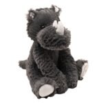 Softies Rick The Grey Sitting Rhino Plush Toy (22cm) - Image 3