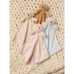 Softies Lola Bear White Two Side Short Plush Baby Comforter - Image 5