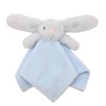 Softies Sunny Bunny Blue Two Side Short Plush Baby Comforter - Image 2