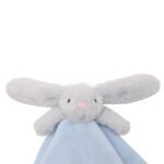 Softies Sunny Bunny Blue Two Side Short Plush Baby Comforter - Image 3