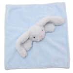 Softies Sunny Bunny Blue Two Side Short Plush Baby Comforter - Image 4