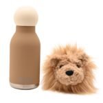 Softies Leo The Lion Plush Light Brown Stainless Steel Water Bottle - Image 3