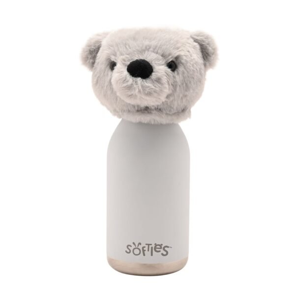 Softies Ste The Plush Teddy Grey Stainless Steel Water Bottle