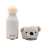 Softies Ste The Plush Teddy Grey Stainless Steel Water Bottle - Image 3