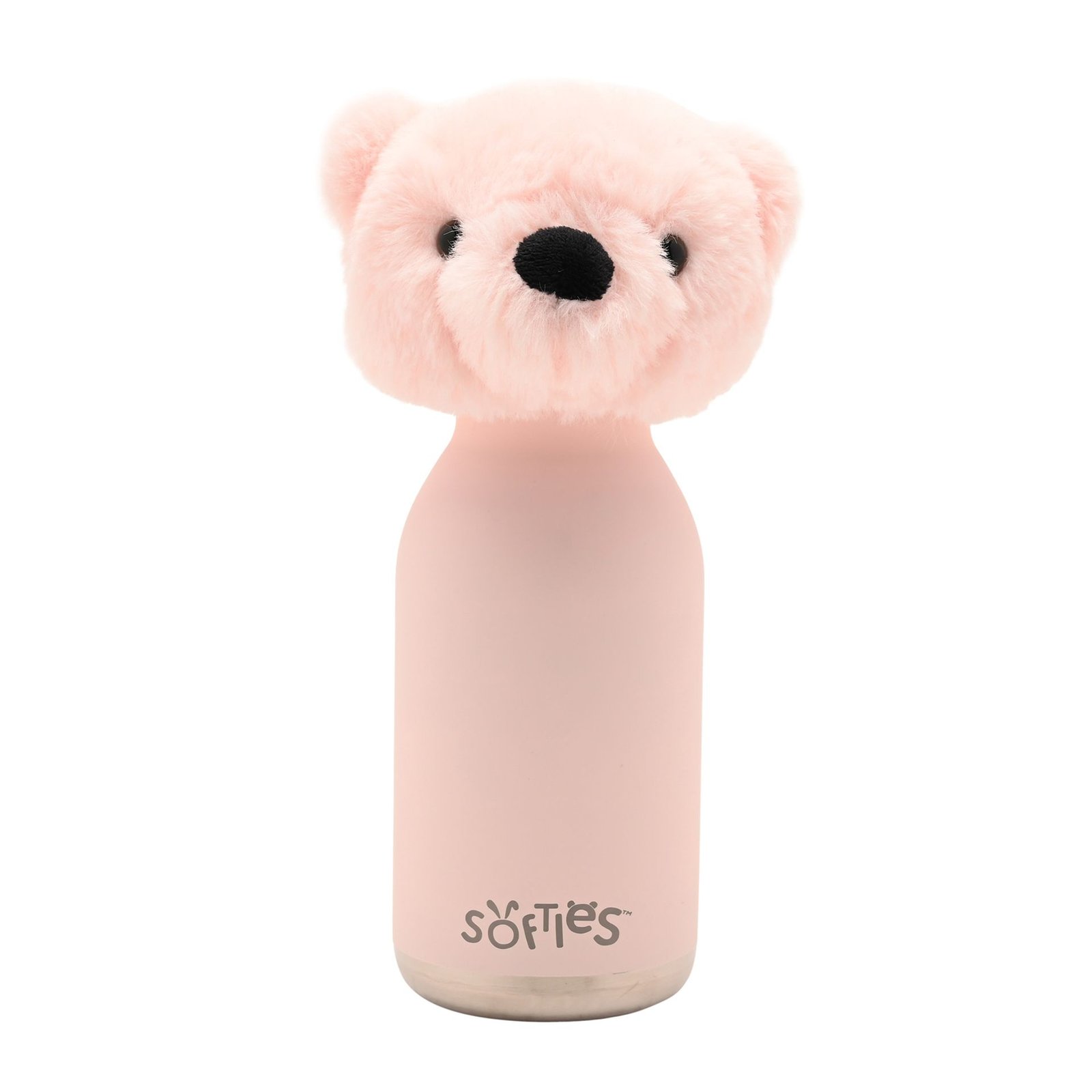 SOF244_T02.jpg Softies Willow The Teddy Plush Pink Stainless Steel Water Bottle - Image 1