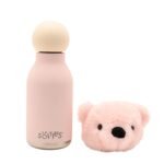 Softies Willow The Teddy Plush Pink Stainless Steel Water Bottle - Image 3