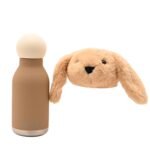 Oatey The Plush Bunny Light Brown Stainless Steel Water Bottle 23cm / 450ml - Image 4