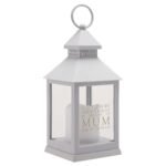 Celebrations Thoughts of You 'MUM' Memorial Graveside Grey Plastic LED Light-Up Lantern