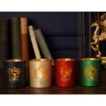 Harry Potter Set of 4 Hogwarts House Crests Alumni Glass Tea Light Candle Holders - Image 4