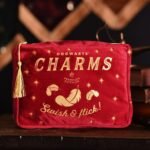Harry Potter Alumni 'Hogwarts Charms' Red & Gold Velvet Wash Bag