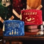Harry Potter Alumni 'Hogwarts Charms' Red & Gold Velvet Wash Bag - Image 5