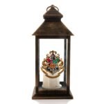 Harry Potter Gold Rustic Design LED Light-Up Lantern - Hogwarts Crest - Image 3