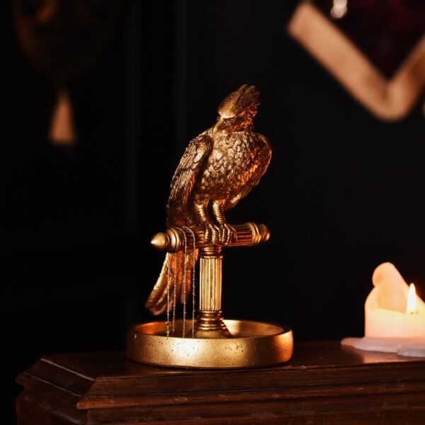 Harry Potter Alumni Gold Resign Jewellery Stand - Fawkes