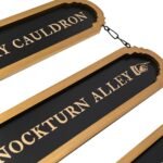 Harry Potter Alumni Black & Gold Metal Street Sign - Diagon Alley - Image 3
