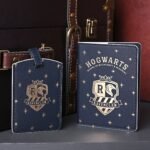 Harry Potter Alumni Navy Blue & Gold PU Leather Passport Holder & Luggage Tag Set – Ravenclaw
