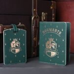 Harry Potter Alumni Green & Gold PU Leather Passport Holder & Luggage Tag Set - Slytherin