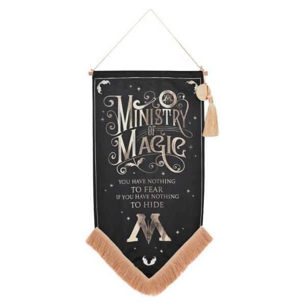 Harry Potter Alumni Black & Gold Hanging Banner - Ministry of Magic