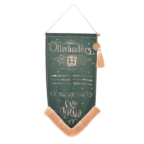 Harry Potter Alumni Green & Gold Hanging Banner - Ollivanders