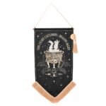 Harry Potter Alumni Black & Gold Hanging Banner - Leaky Cauldron
