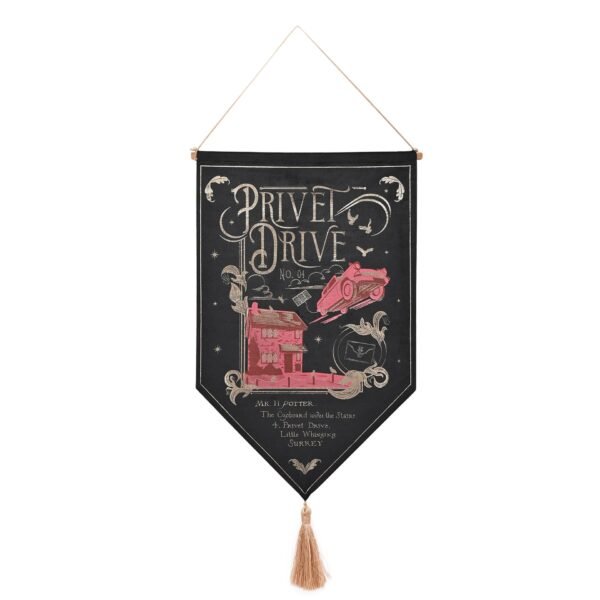Harry Potter Alumni Black & Gold Hanging Banner - Privet Drive