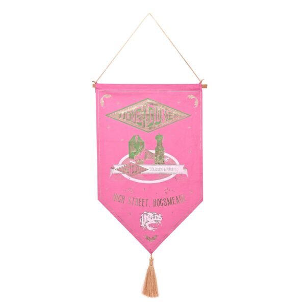 Harry Potter Alumni Pink & Gold Hanging Banner - Honeydukes